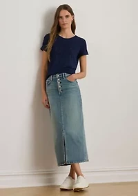 Women's Embroidered-Logo Cotton-Modal Jersey T-Shirt