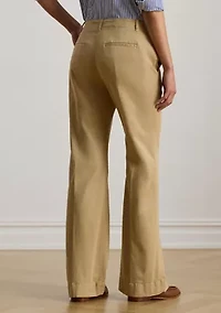 Petite Stretch Cotton Chino Flare Pant