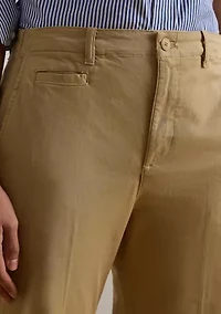 Petite Stretch Cotton Chino Flare Pant