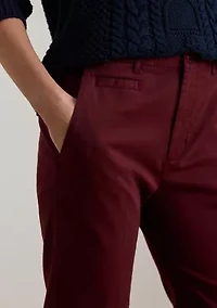 Petite Stretch Cotton Chino Flare Pant