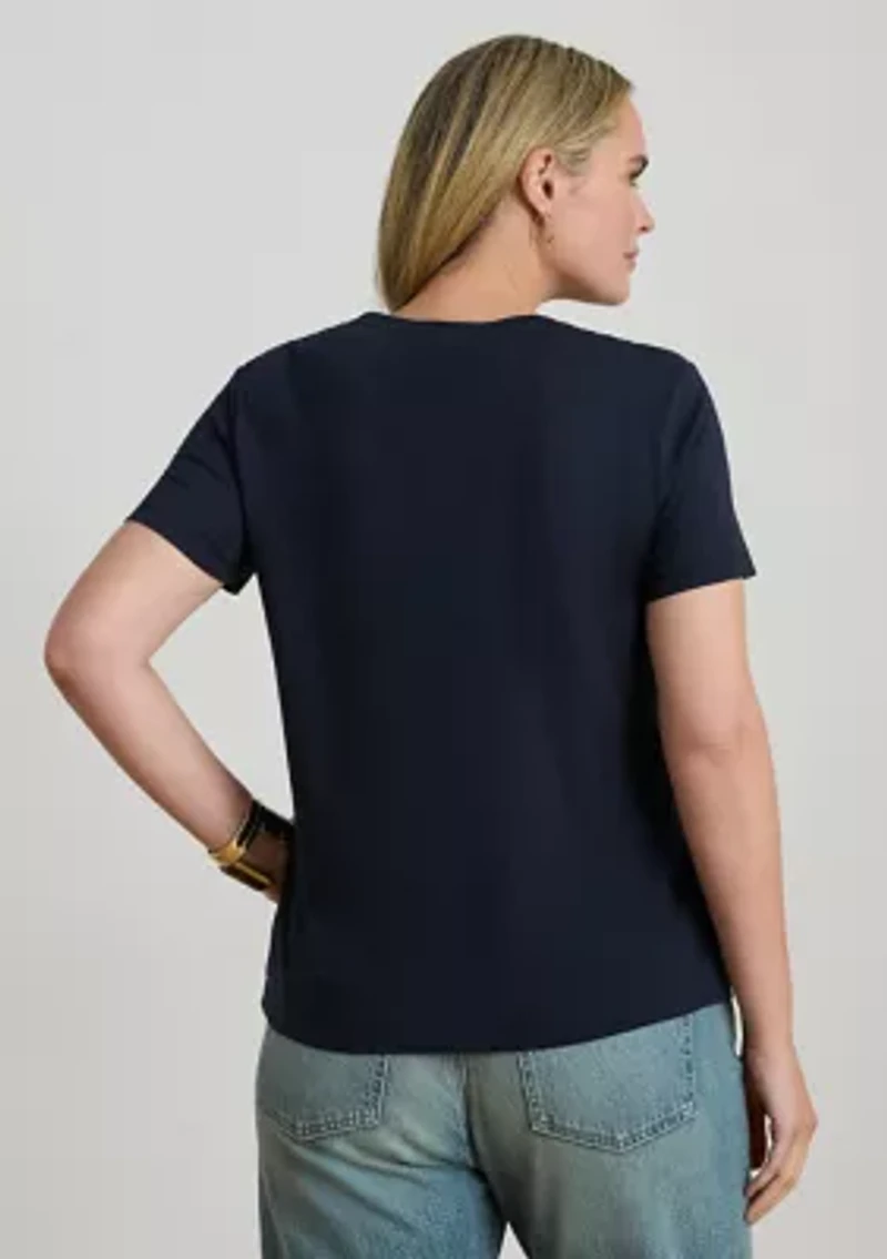 Embroidered-Crest Jersey T-Shirt