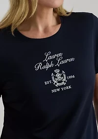 Embroidered-Crest Jersey T-Shirt