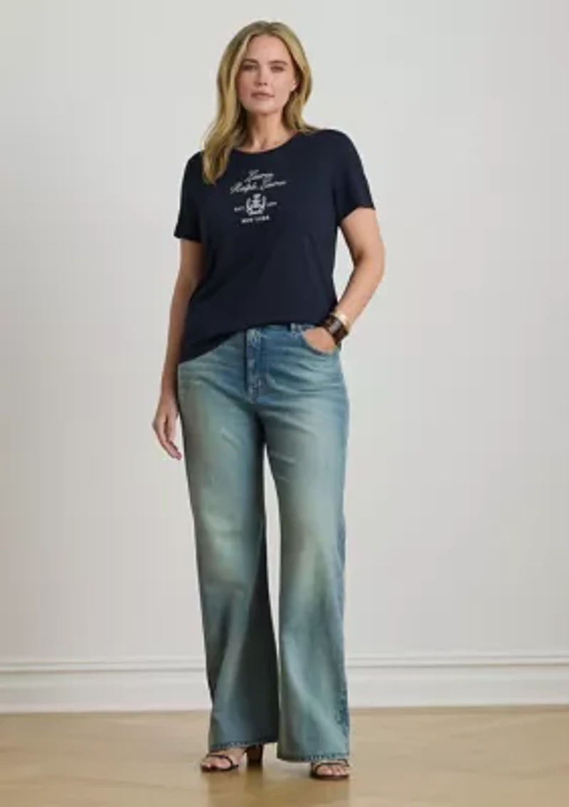 Embroidered-Crest Jersey T-Shirt