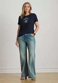 Embroidered-Crest Jersey T-Shirt