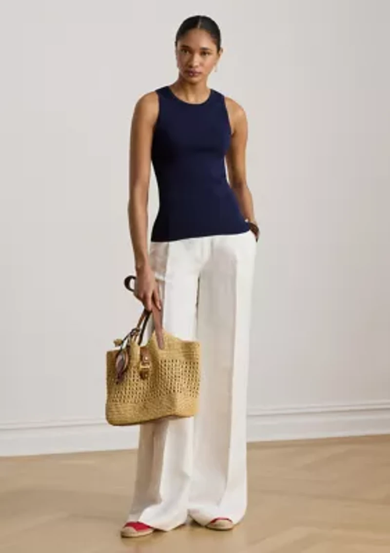 Women's Rib-Knit Sleeveless Sweater