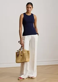 Women's Rib-Knit Sleeveless Sweater