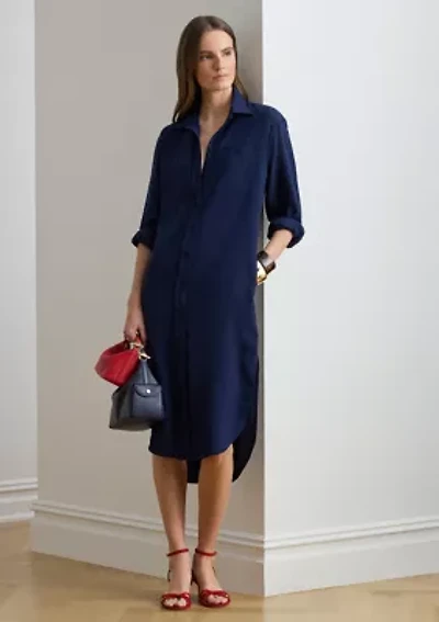 Women's Double-Faced Georgette Shirtdress