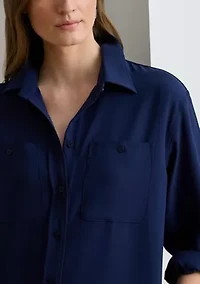 Women's Double-Faced Georgette Shirtdress