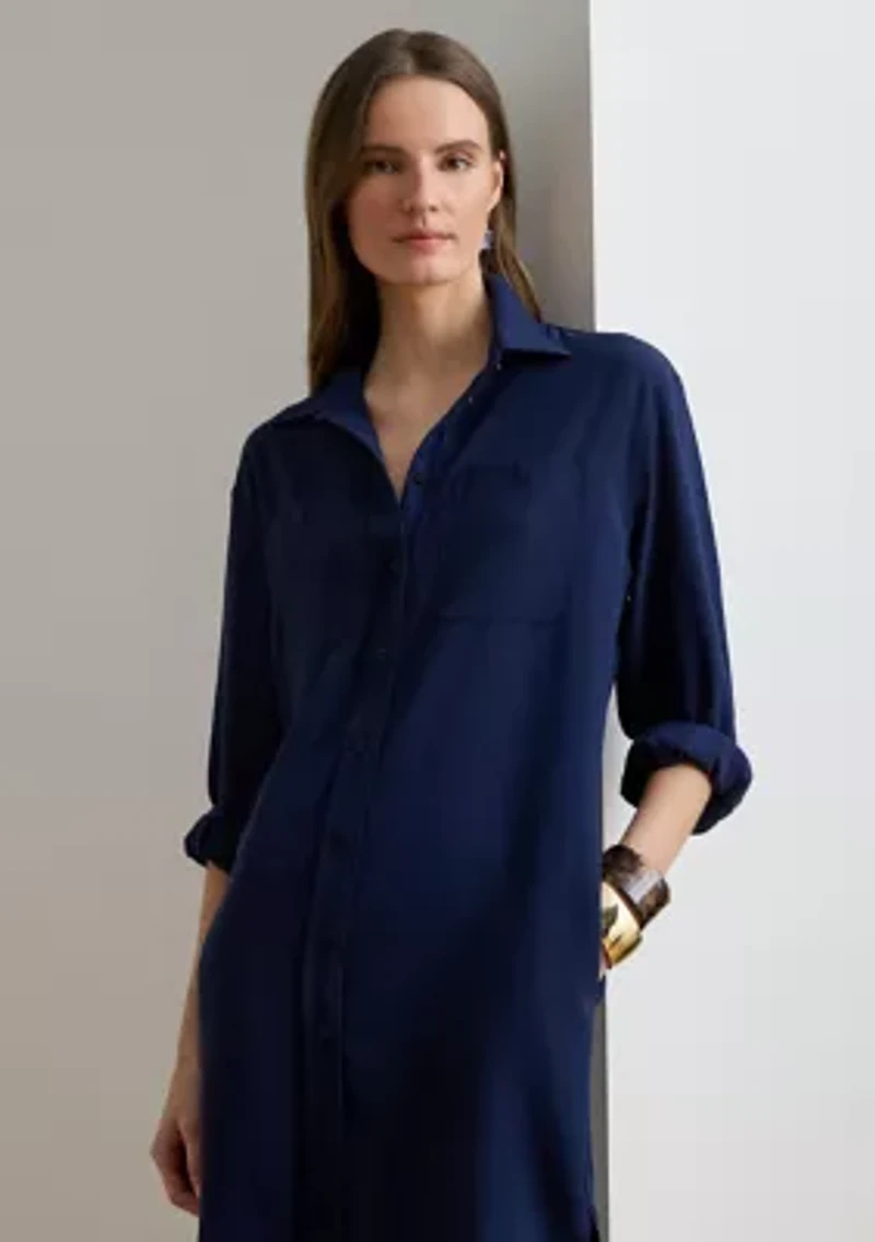 Women's Double-Faced Georgette Shirtdress