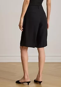 Double-Faced Georgette Bermuda Shorts