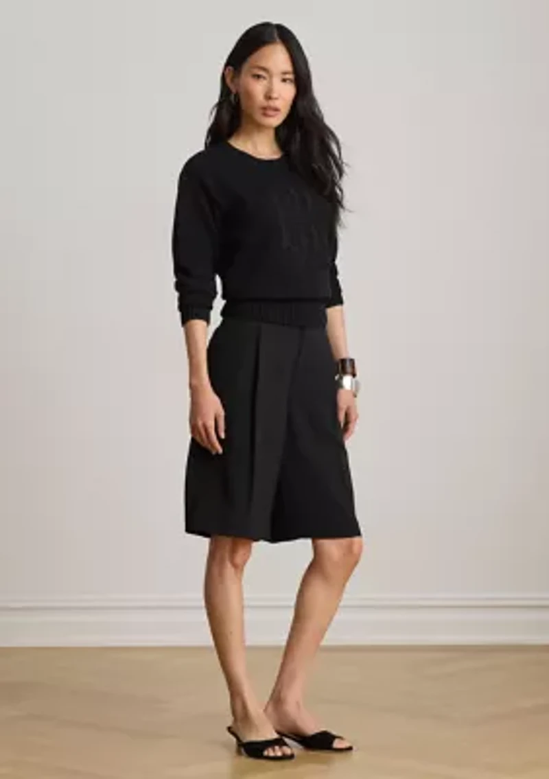 Double-Faced Georgette Bermuda Shorts