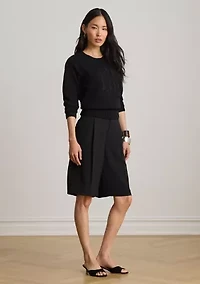 Double-Faced Georgette Bermuda Shorts