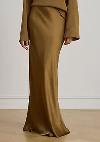 Women's Satin Charmeuse Maxi Skirt