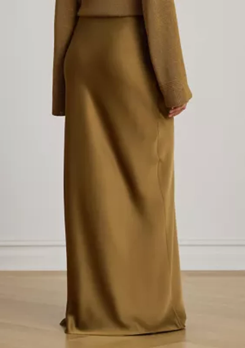 Women's Satin Charmeuse Maxi Skirt