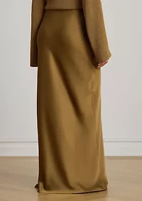 Women's Satin Charmeuse Maxi Skirt