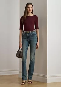 Women's Stretch Cotton Boatneck Tee