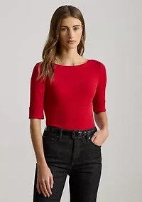 Women's Stretch Cotton Boatneck Tee
