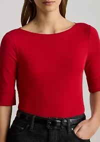 Women's Stretch Cotton Boatneck Tee