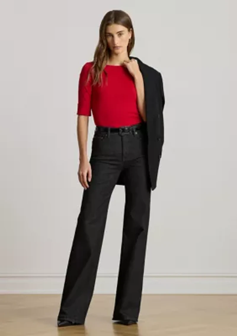 Women's Stretch Cotton Boatneck Tee