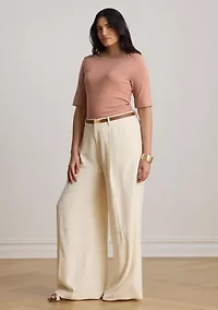 Stretch Cotton Boatneck Tee