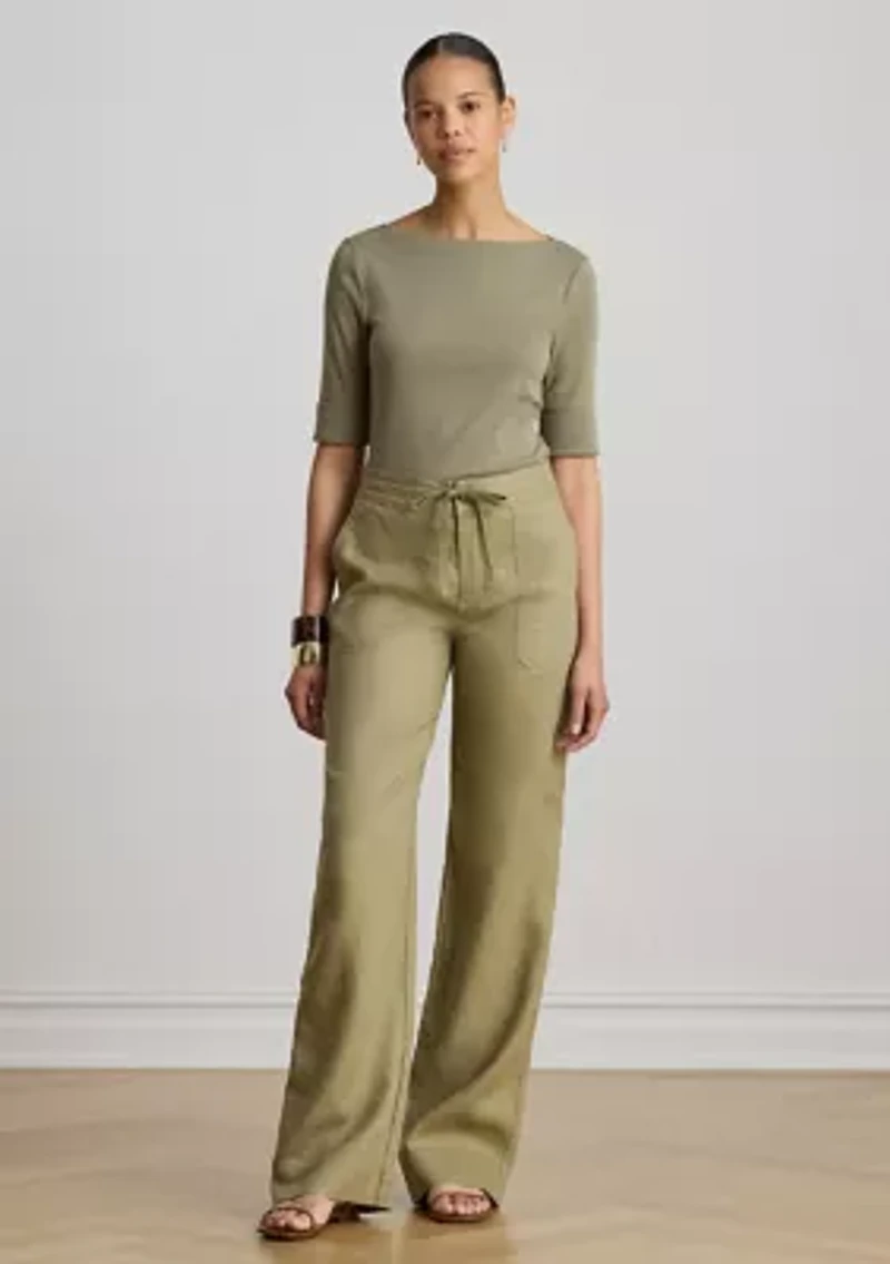 Women's Stretch Cotton Boatneck T-Shirt