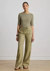 Women's Stretch Cotton Boatneck T-Shirt
