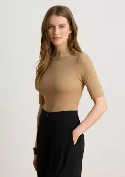 Stretch Cotton Boatneck Shirt