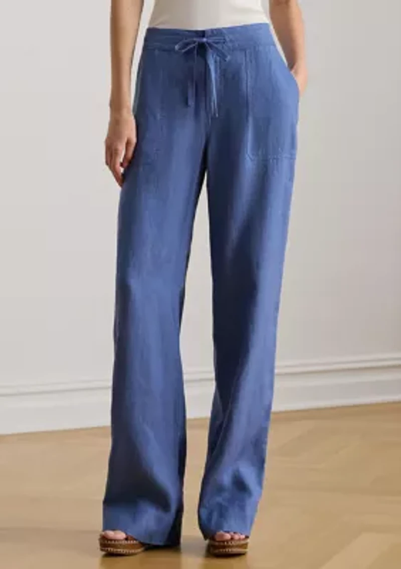 Women's Linen Wide-Leg Pants