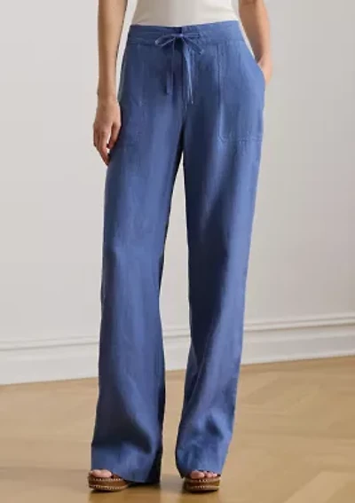 Women's Linen Wide-Leg Pants