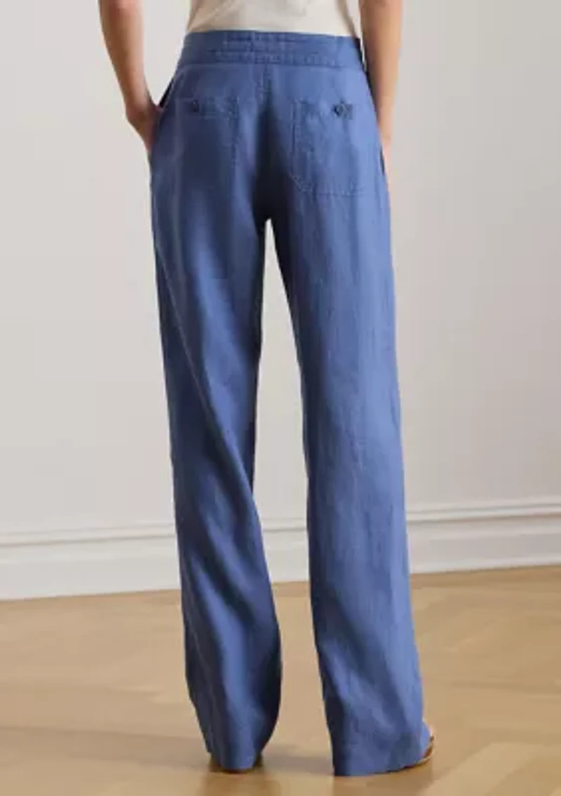 Women's Linen Wide-Leg Pants
