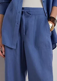 Women's Linen Wide-Leg Pants
