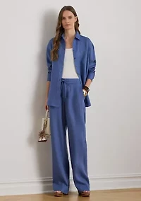 Women's Linen Wide-Leg Pants