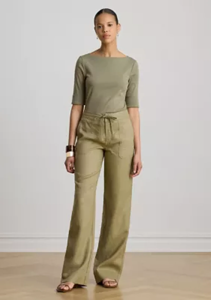 Linen Wide-Leg Pant
