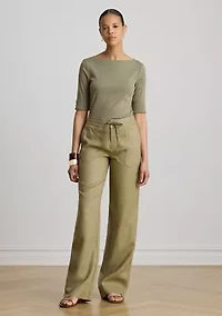 Linen Wide-Leg Pant