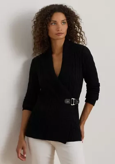 Buckled Cotton Cardigan