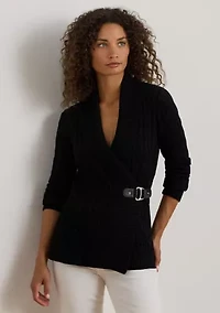 Buckled Cotton Cardigan