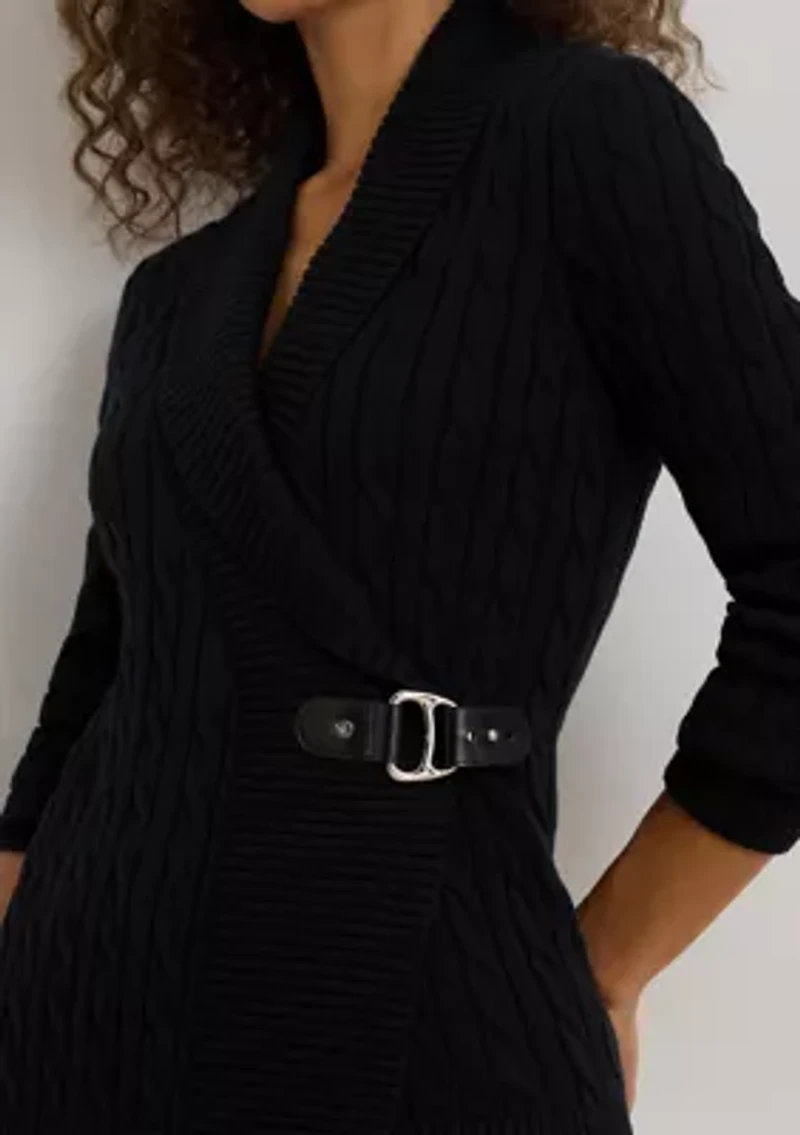 Buckled Cotton Cardigan