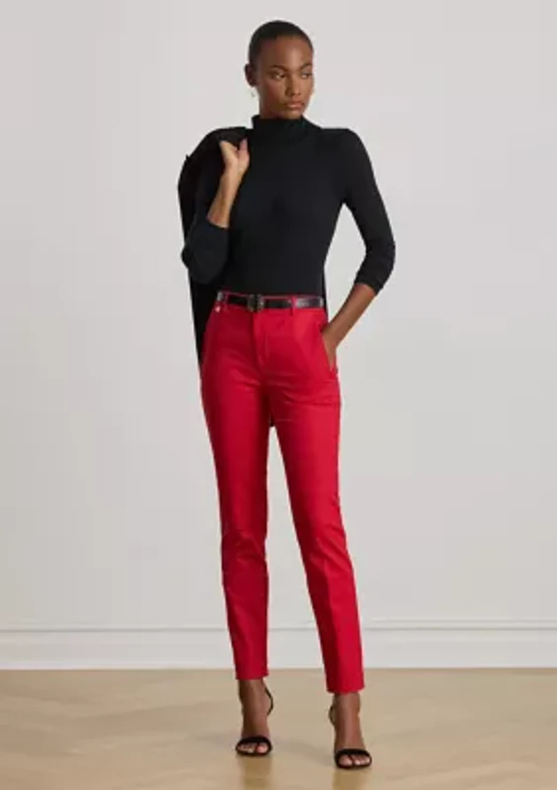 Double-Faced Stretch Cotton Pants