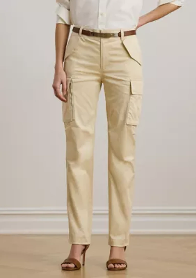 Cotton Sateen Cargo Pants
