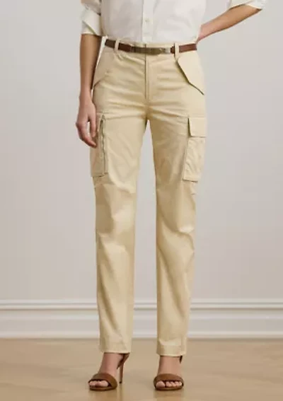 Cotton Sateen Cargo Pants