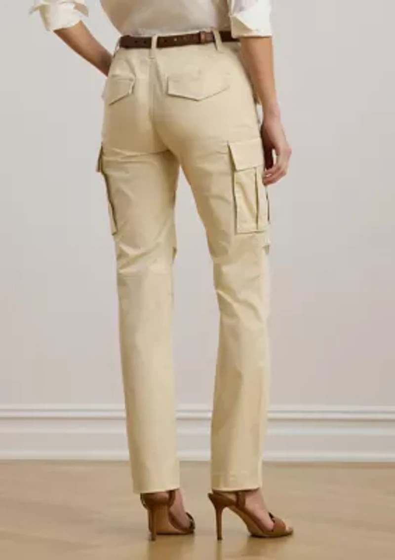 Cotton Sateen Cargo Pants