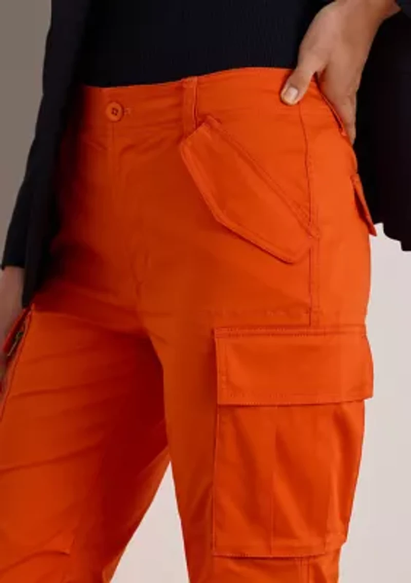 Women's Cotton Sateen Cargo Pants