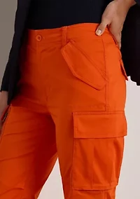 Women's Cotton Sateen Cargo Pants