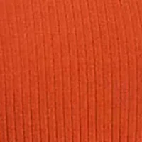 Cotton Blend Rib Knit Puff Sleeve T-Shirt