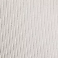 Cotton Blend Rib Knit Puff Sleeve T-Shirt