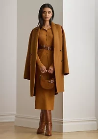 Rib-Knit Long-Sleeve Polo Cardigan