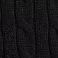 Cable Knit Cotton Polo Sweater