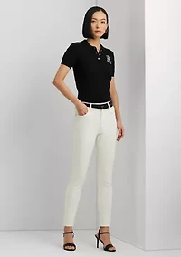 Cable Knit Cotton Polo Sweater