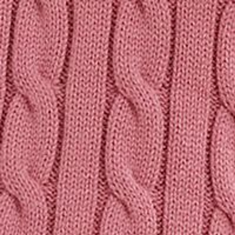 Cable Knit Cotton Polo Sweater