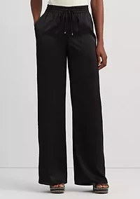 Satin Charmeuse Wide Leg Pants